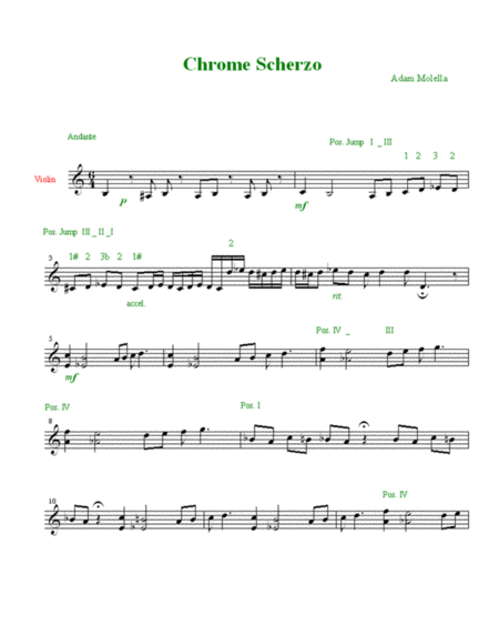 Chrome Scherzo ( Chromatic Fantasy ) for Violin solo with MiDi mp3 image number null
