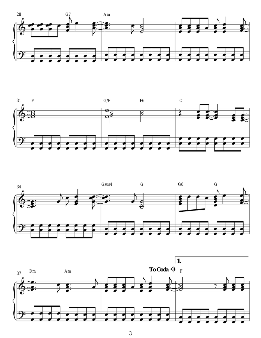 Run Piano Solo scores gallery preview page 3