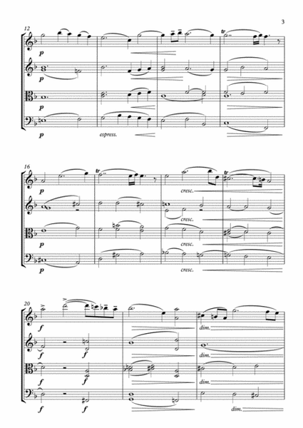 Sarabande et Tambourin - Jean Marie Leclair - For Strings Quartet ( Full Score and Parts) image number null