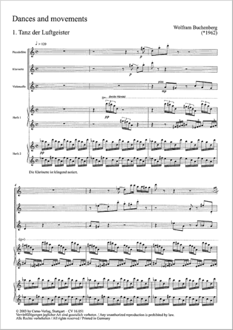 Dances and movements Clarinet scores gallery preview page 22