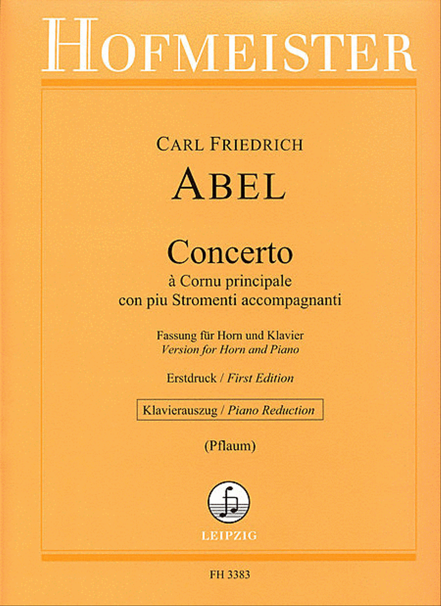 Concerto à Cornu principale con piu Stromenti accompagnanti / KlA by Carl Friedrich Abel Piano - Sheet Music