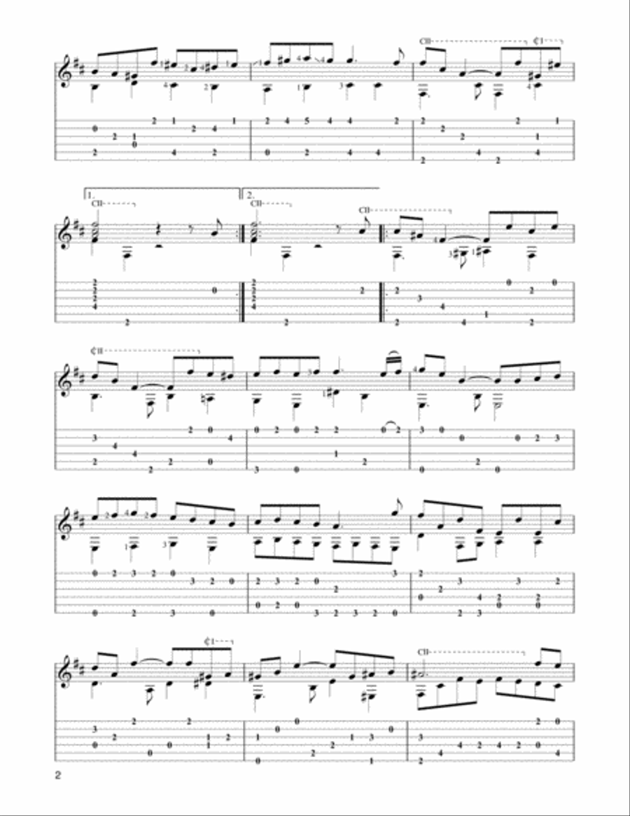 Allemande in A Minor (HWV 478) Classical Guitar scores gallery preview page 2