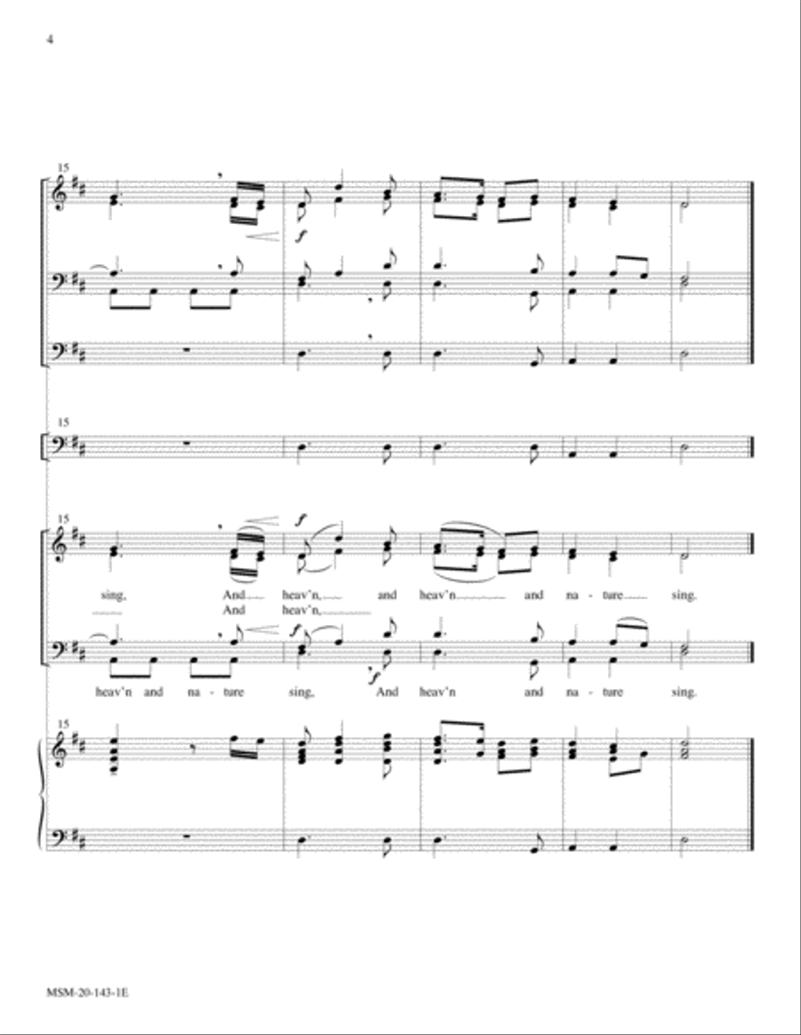 Joy to the World (Antioch) 4-Part scores gallery preview page 4