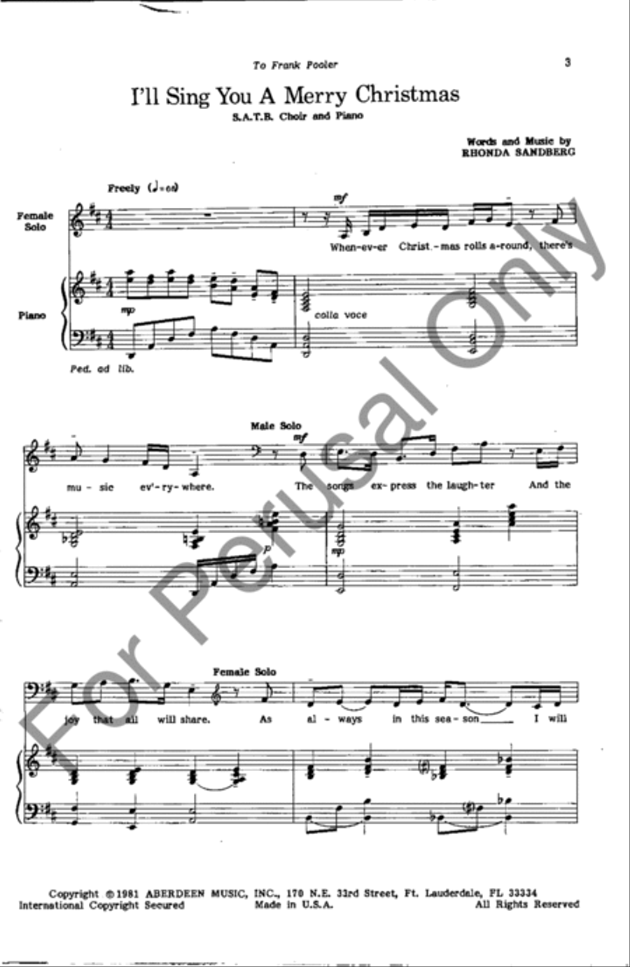 I'll Sing You A Merry Christmas 4-Part scores gallery preview page 2
