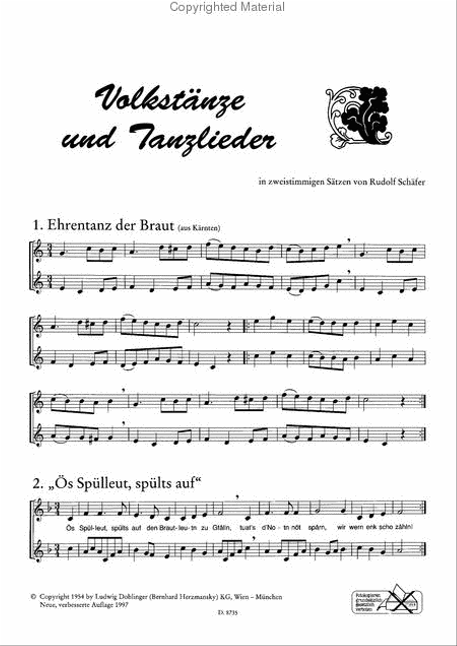 Volkstanze und Tanzlieder Performance Score scores gallery preview page 3