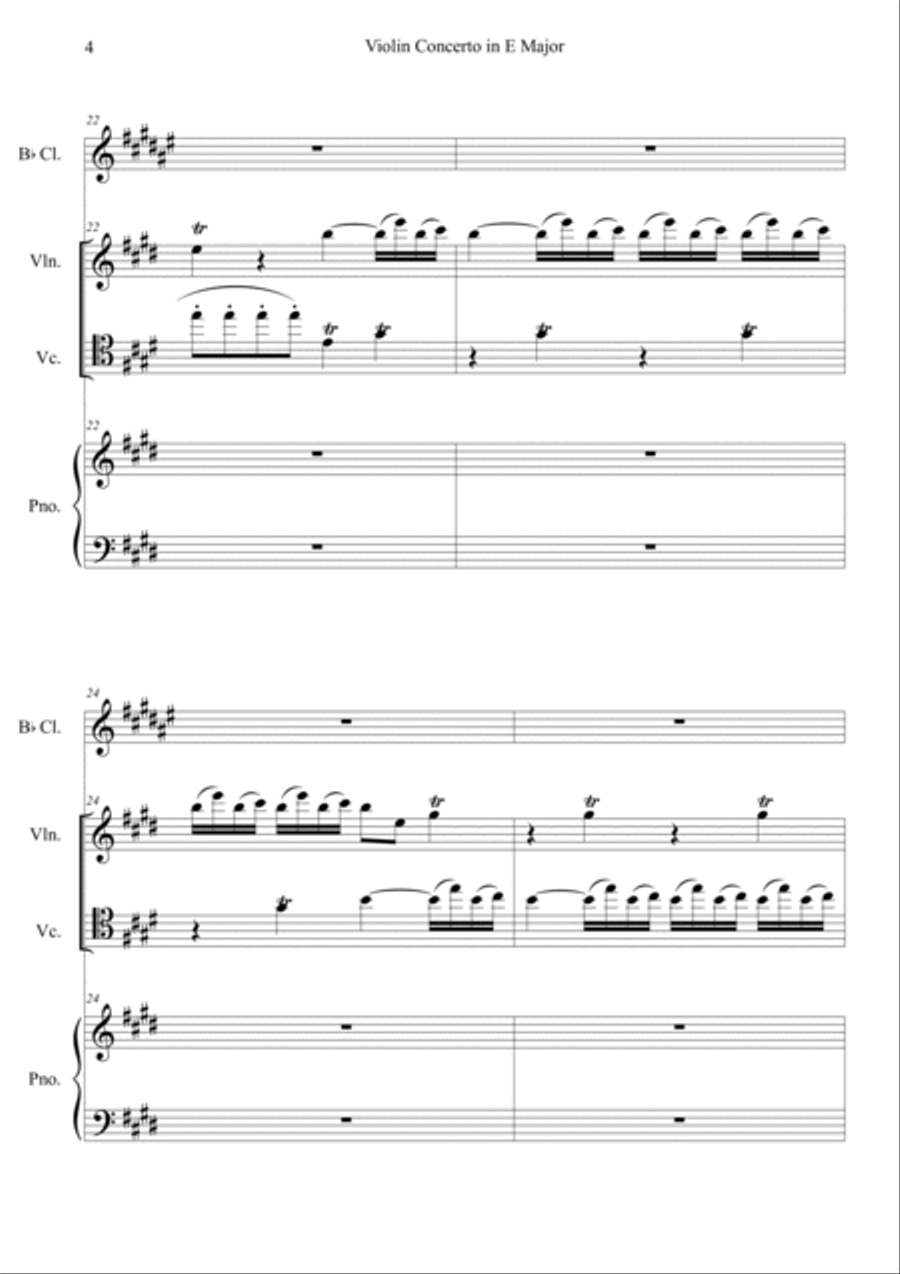 The Four Seasons Spring 1st Movement Clarinet scores gallery preview page 4