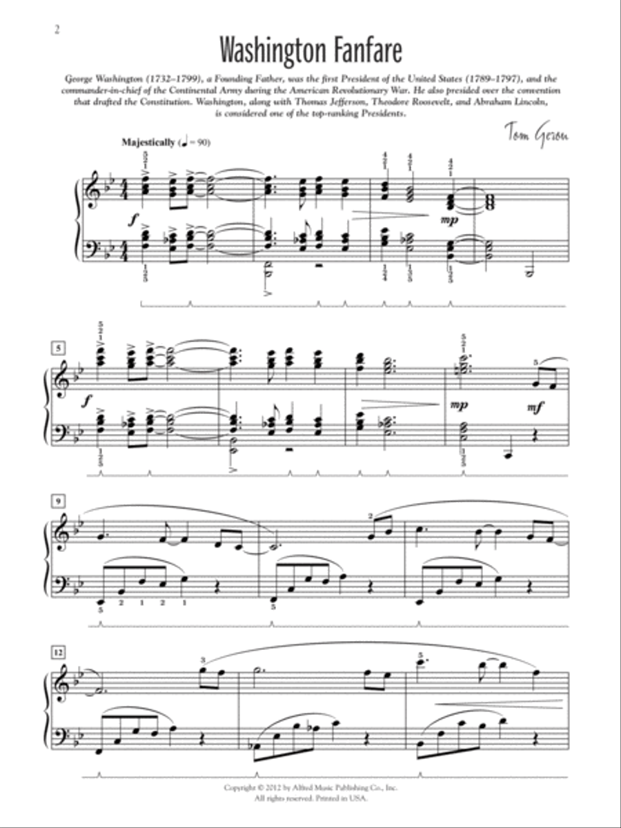 Mount Rushmore Mount Rushmore Piano Solo scores gallery preview page 2