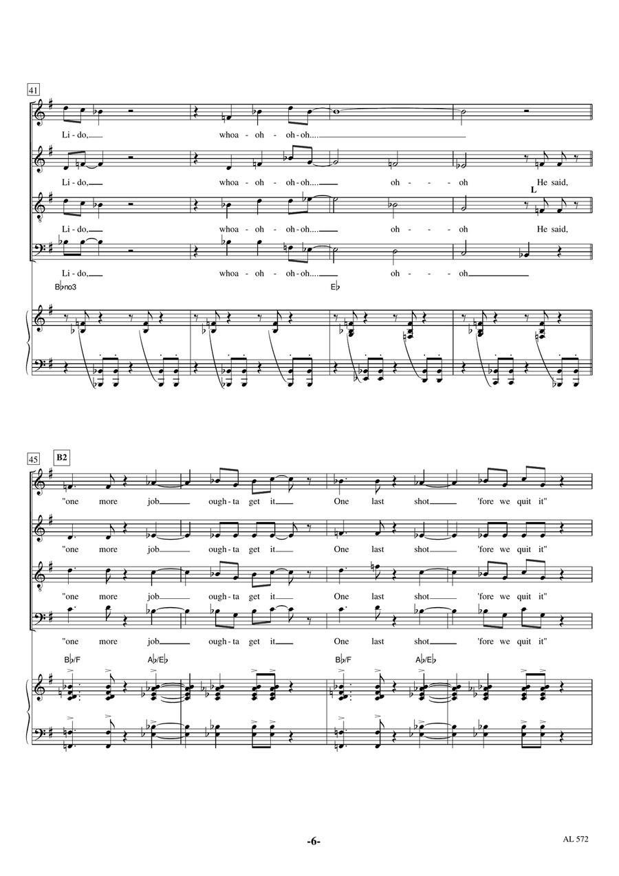 Lido Shuffle 4-Part scores gallery preview page 6