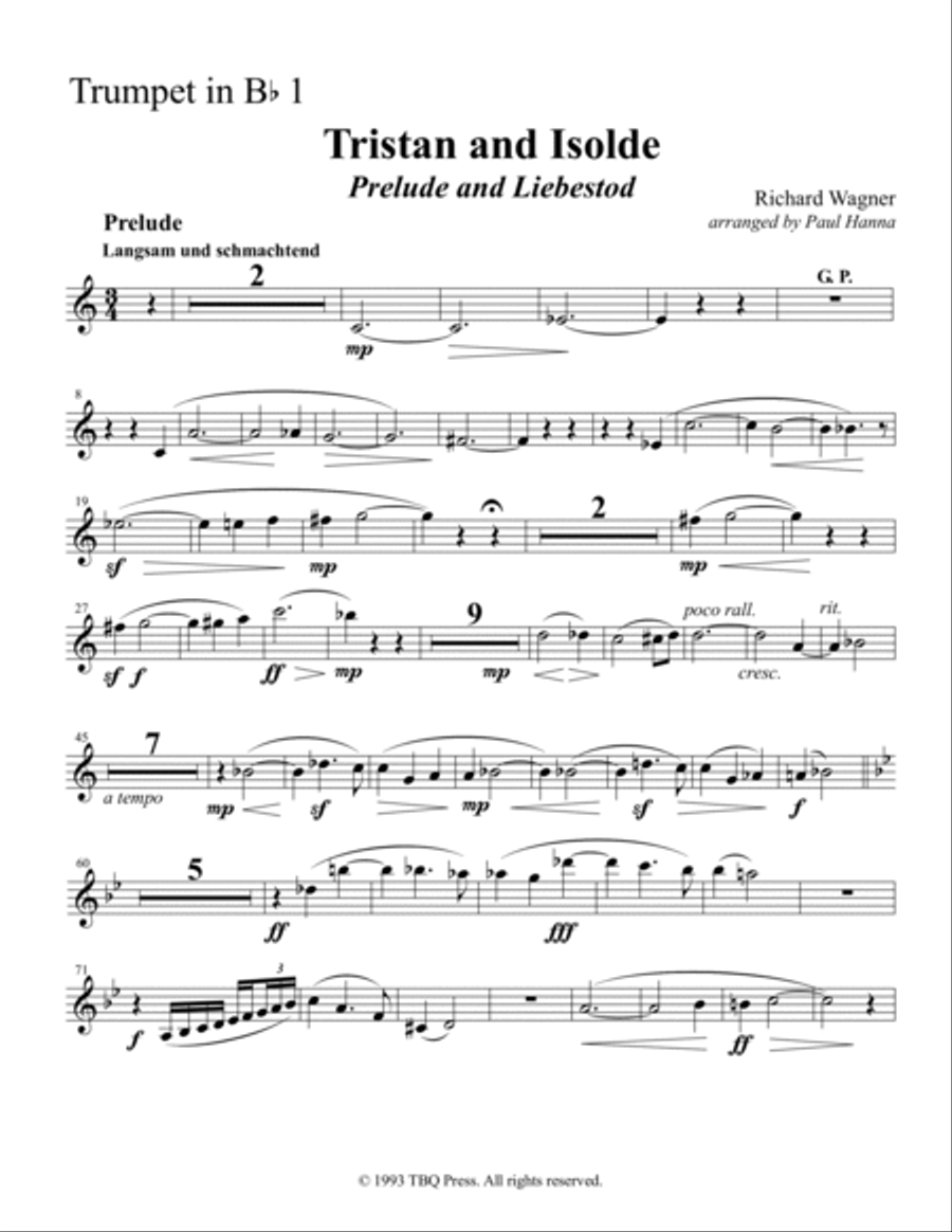 Prelude and Liebestod from Tristan and Isolde Brass Ensemble scores gallery preview page 2