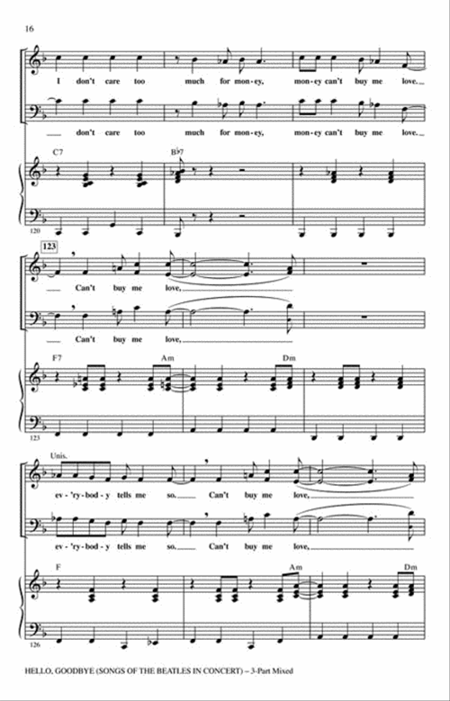 Hello, Goodbye 3-Part scores gallery preview page 5