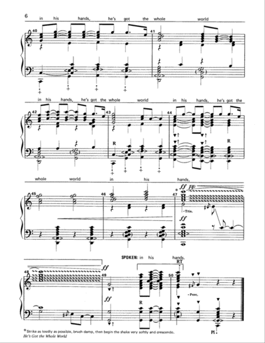 He's Got the Whole World He's Got the Whole World 5-Octaves scores gallery preview page 6