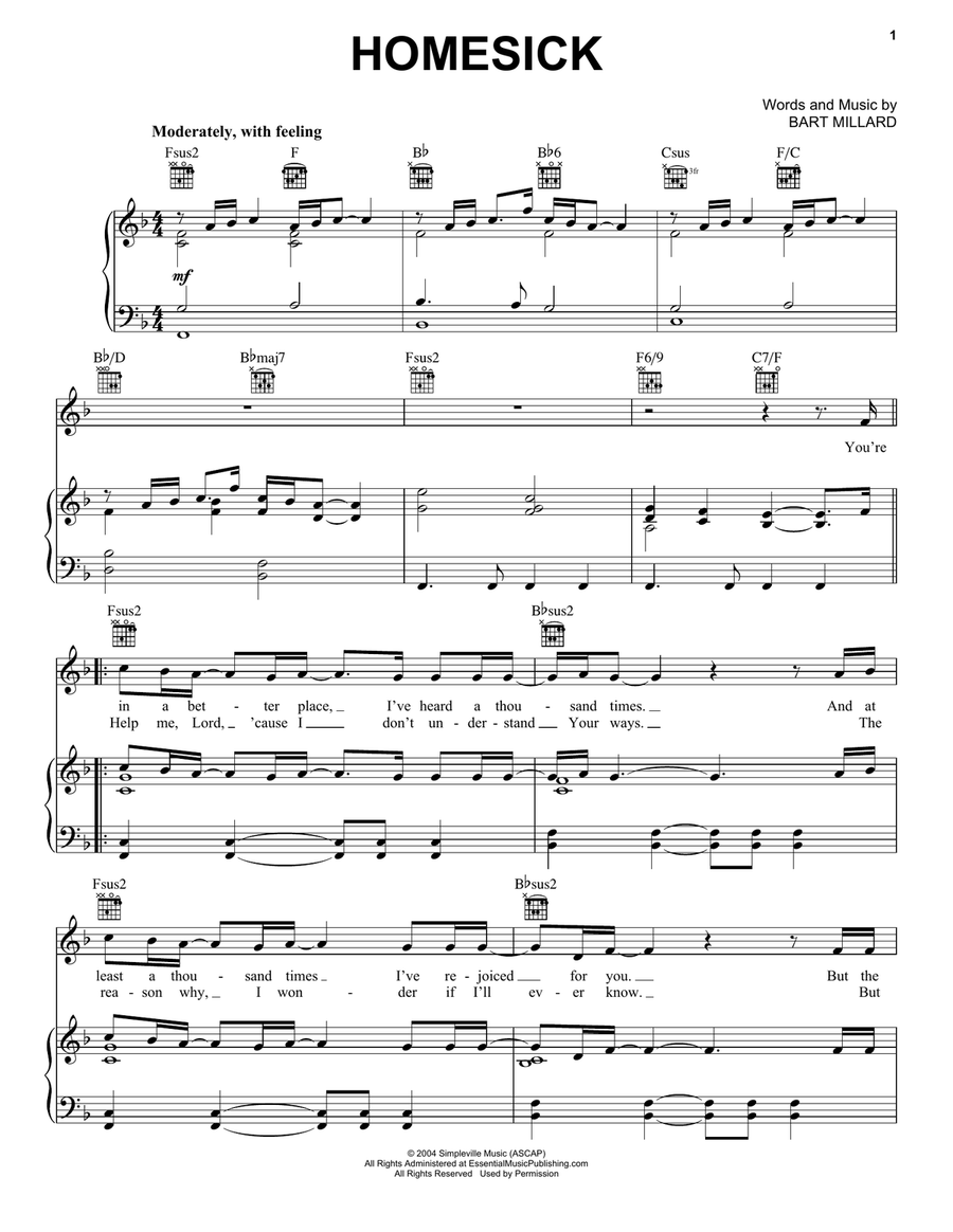 Homesick Guitar scores gallery preview page 1
