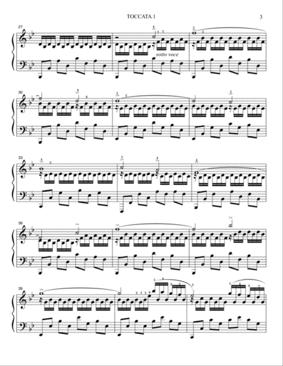 Toccata 1 Piano Solo scores gallery preview page 5