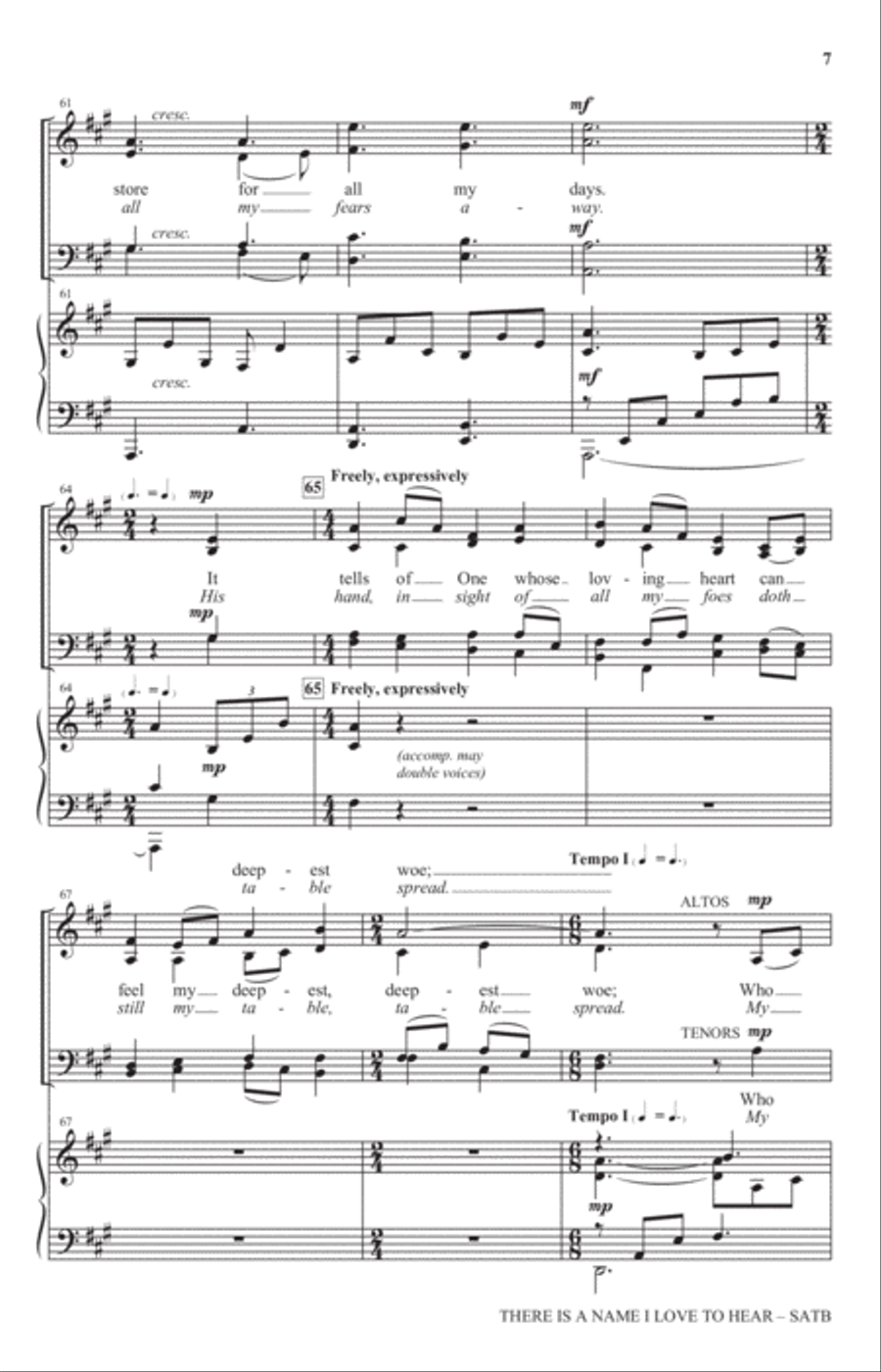 There Is A Name I Love To Hear 4-Part scores gallery preview page 6