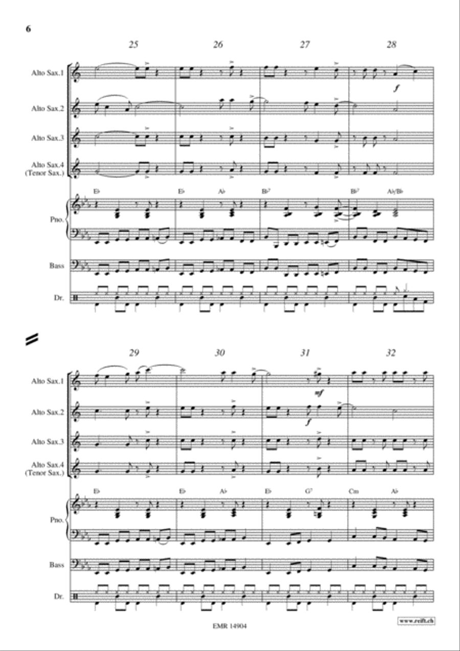 Kumbaya Alto Saxophone scores gallery preview page 6