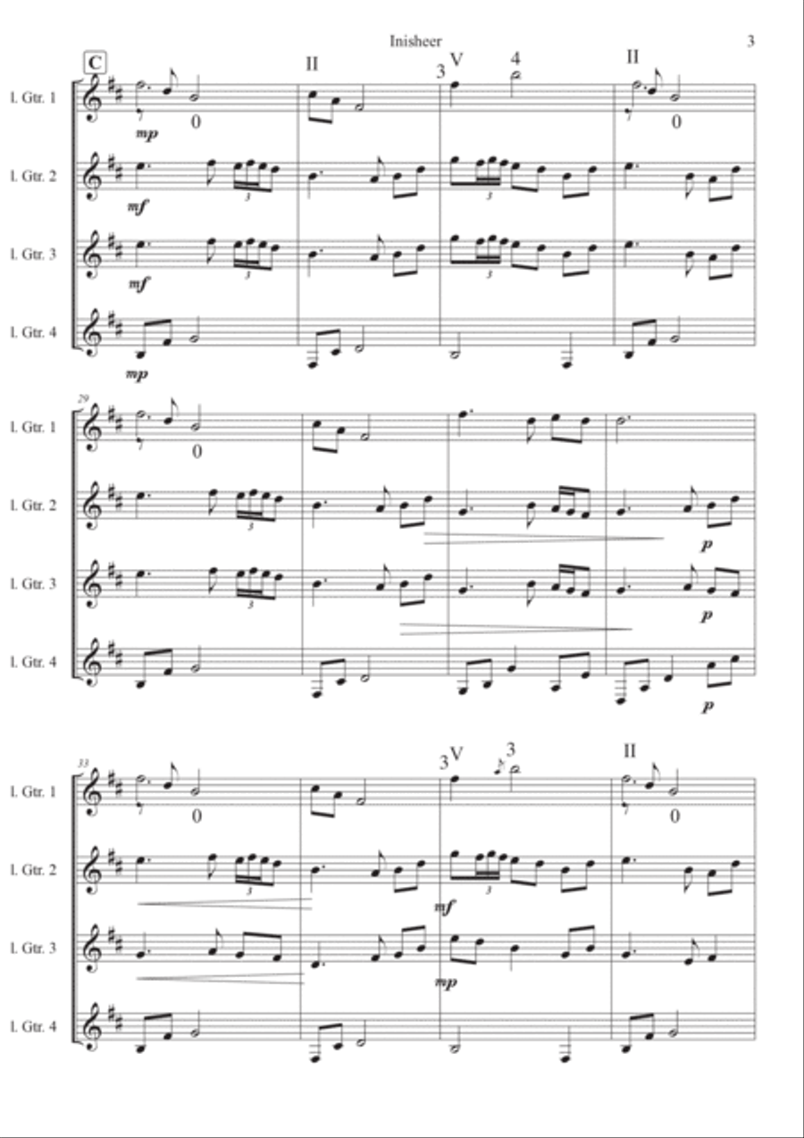 Inisheer Acoustic Guitar scores gallery preview page 3