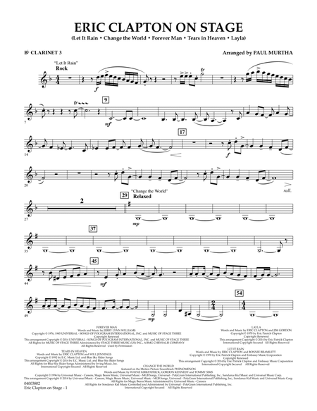 Eric Clapton on Stage - Bb Clarinet 3