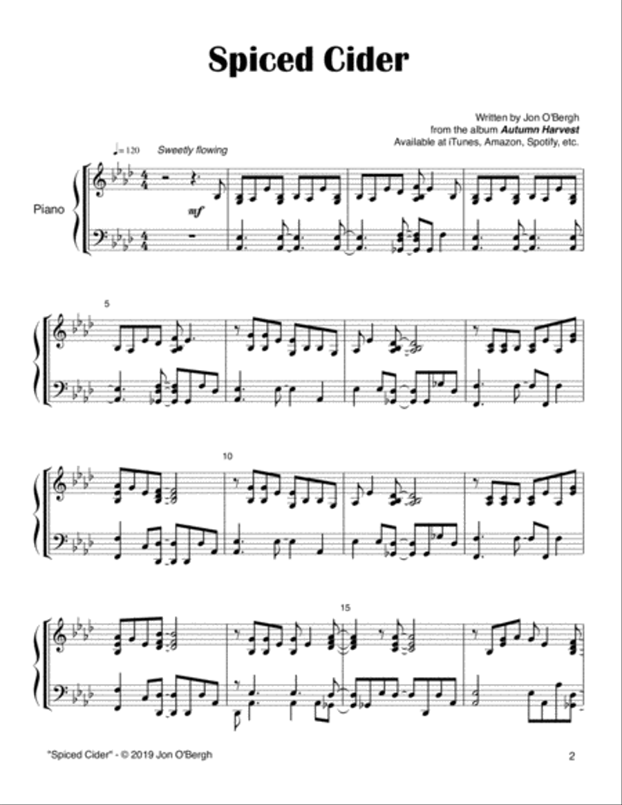 Autumn Harvest - The Complete Album for Solo Piano Piano Solo scores gallery preview page 3