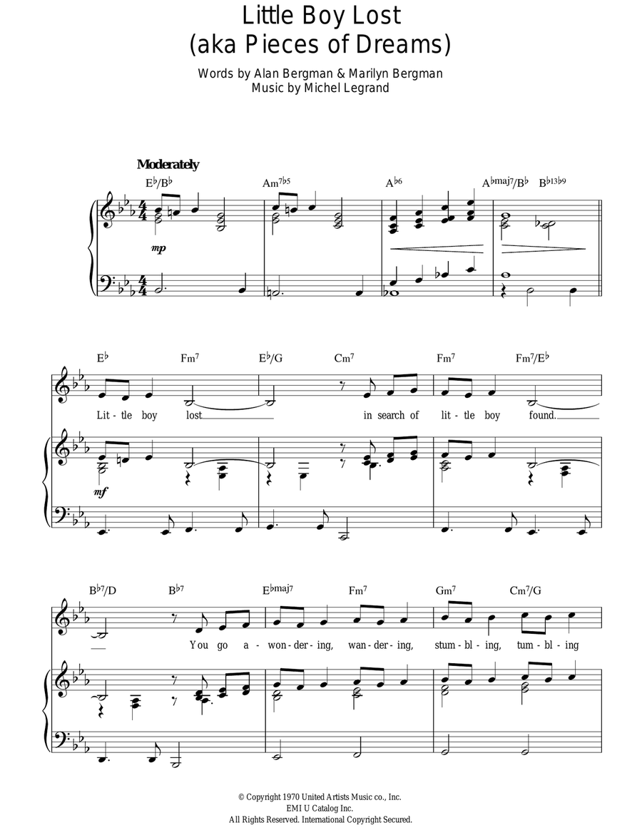 Little Boy Lost Acoustic Guitar scores gallery preview page 1