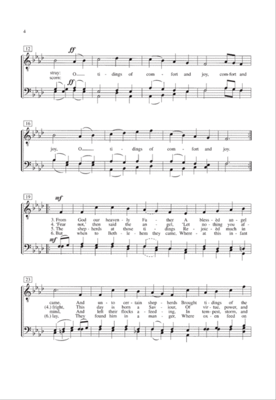 Nine Carols for male voices TTBB scores gallery preview page 4