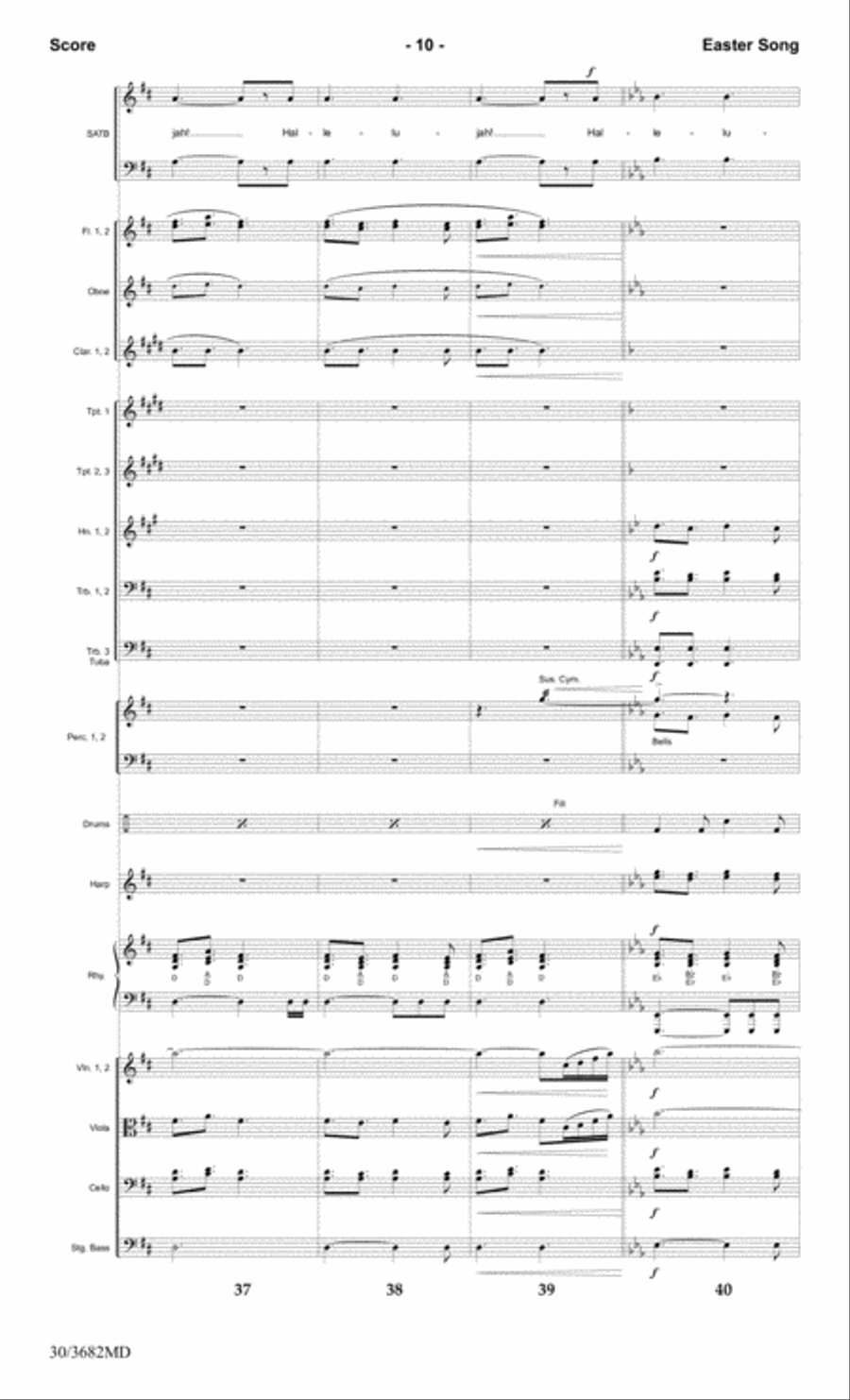 Easter Song - Orchestral Score and Parts Choir scores gallery preview page 12