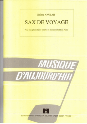 Book cover for Sax de voyage, soprano ou tenor
