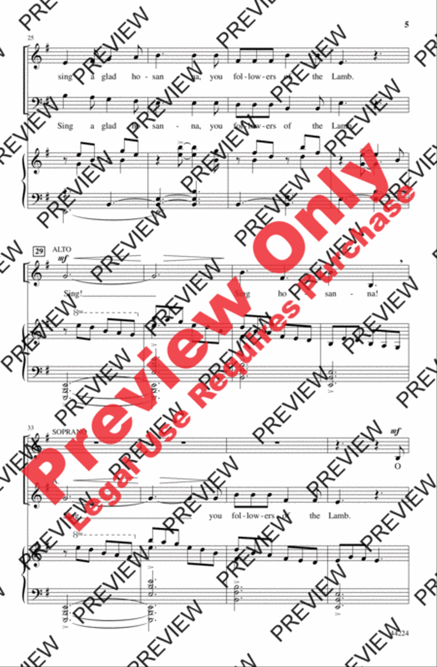 Sing a Glad Hosanna! Sing a Glad Hosanna! 4-Part scores gallery preview page 5