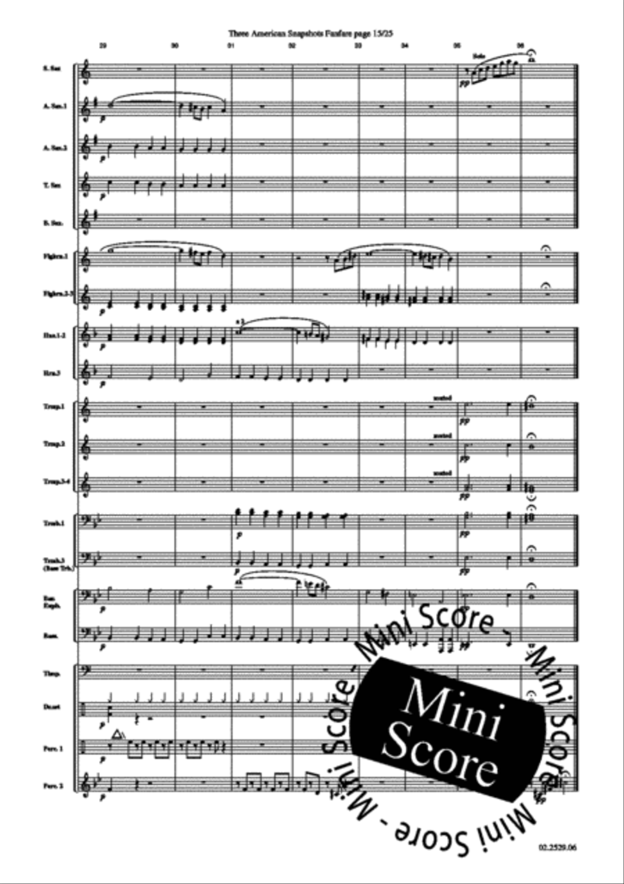 Three American Snapshots Three American Snapshots Fanfare Band scores gallery preview page 21