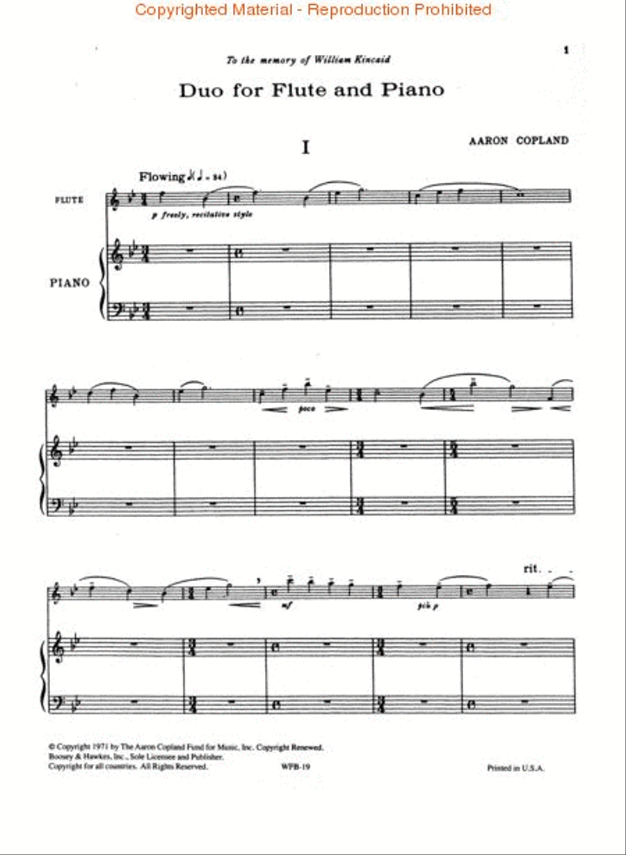Duo for Flute and Piano Flute Solo scores gallery preview page 2