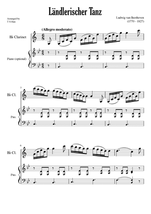 Beethoven Ländlerischer Tanz for Clarinet and Piano