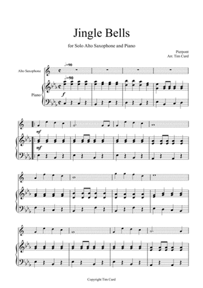 Jingle Bells for Solo Alto Saxophone and Piano