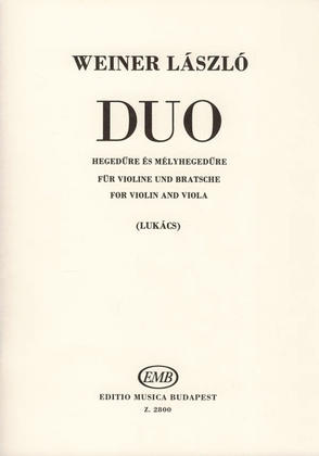 Book cover for Duo for violin and viola