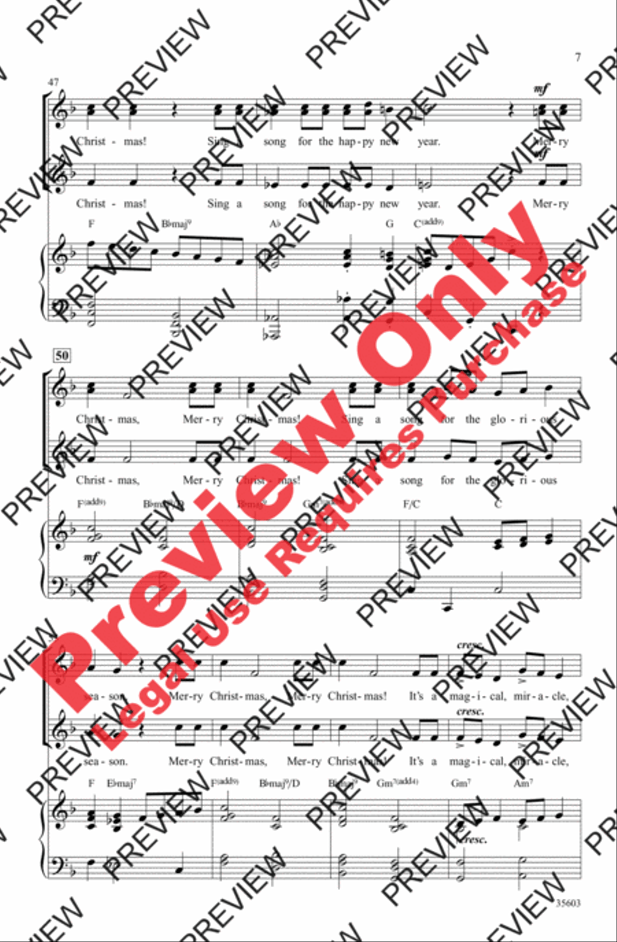 Merry Christmas, Merry Christmas Women's Choir scores gallery preview page 7