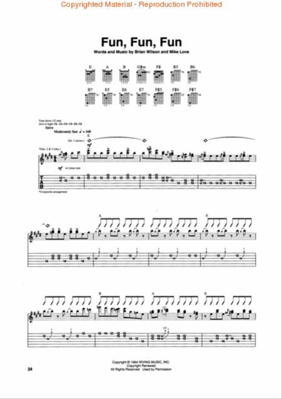 The Very Best of the Beach Boys Electric Guitar scores gallery preview page 3