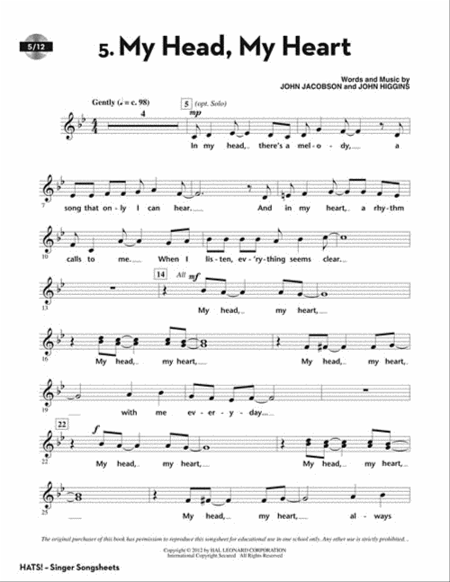 Hats! Hats! Choir scores gallery preview page 6