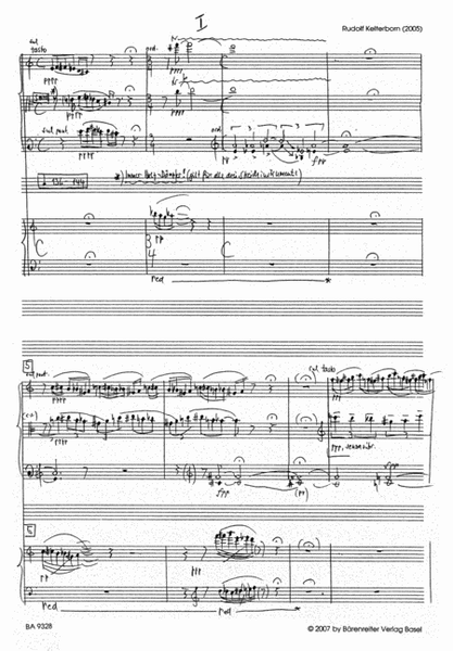 Four pieces for four players for Violin, Viola, Violoncello and Piano