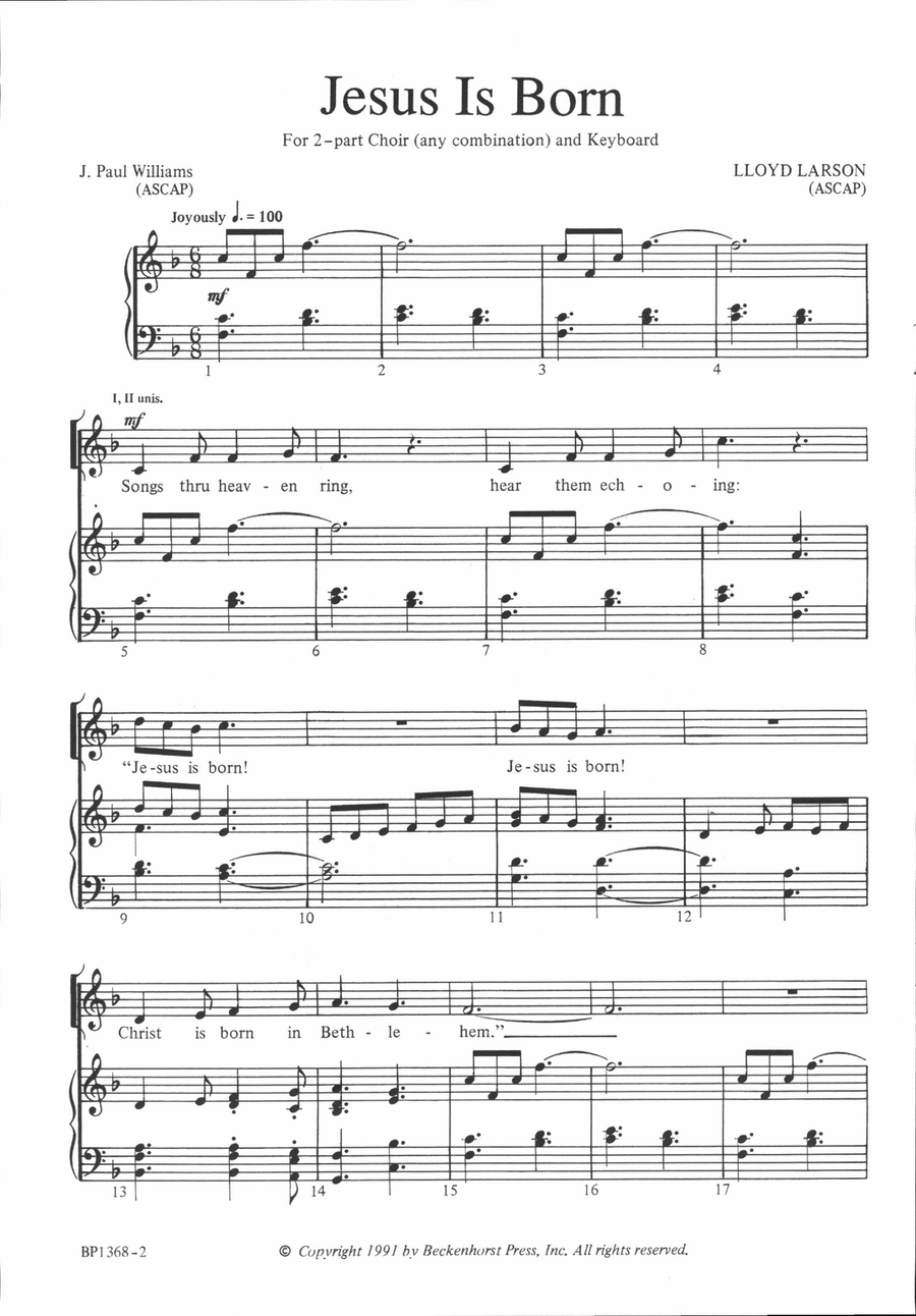 Jesus Is Born 2-Part scores gallery preview page 2