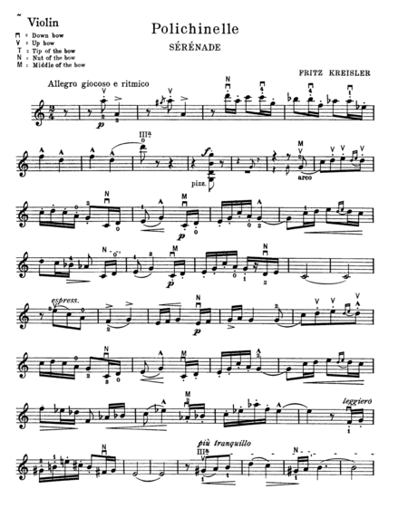Polichinelle (Kreisler, Fritz) for violin and piano