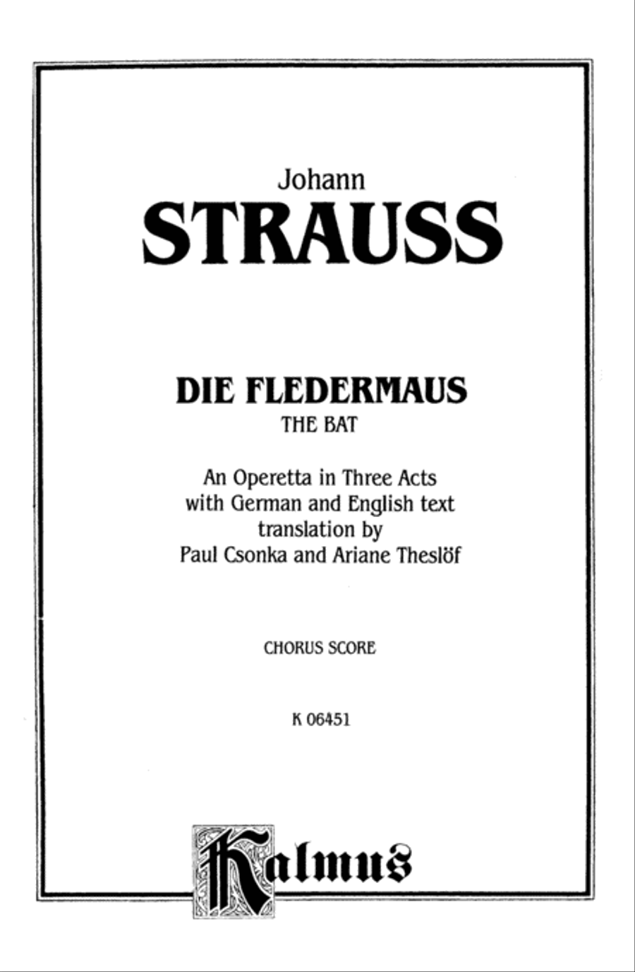 Die Fledermaus (The Bat)