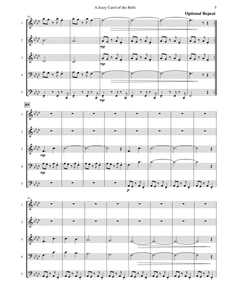 Carol of the Bells (Jazz Waltz for String Quintet) image number null