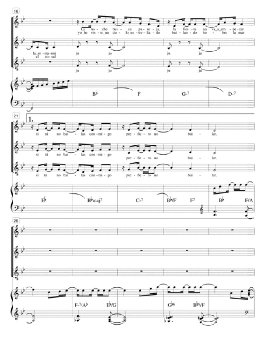 Si Tu No Bailas Conmigo Si Tu No Bailas Conmigo 3-Part scores gallery preview page 2
