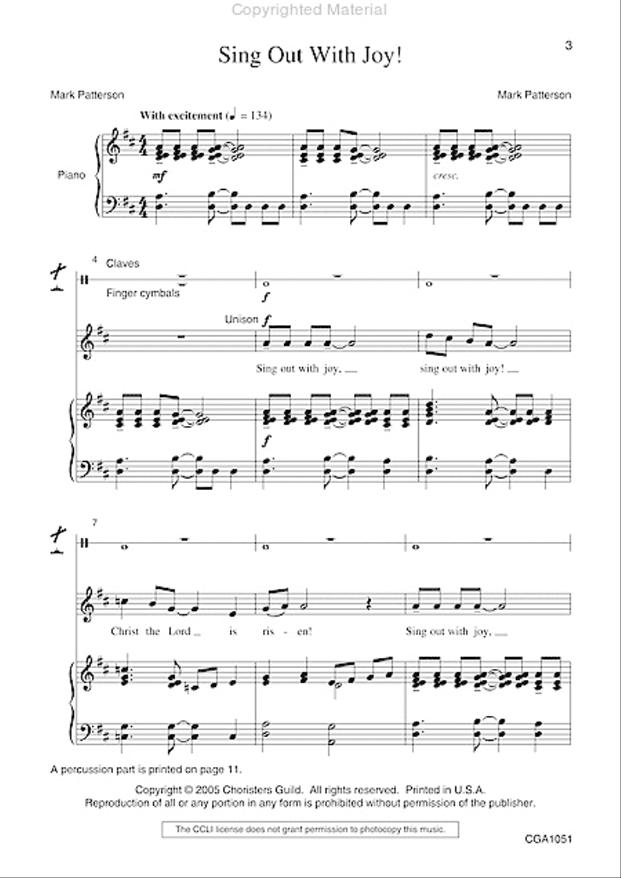 Sing Out With Joy Unison Choir scores gallery preview page 2