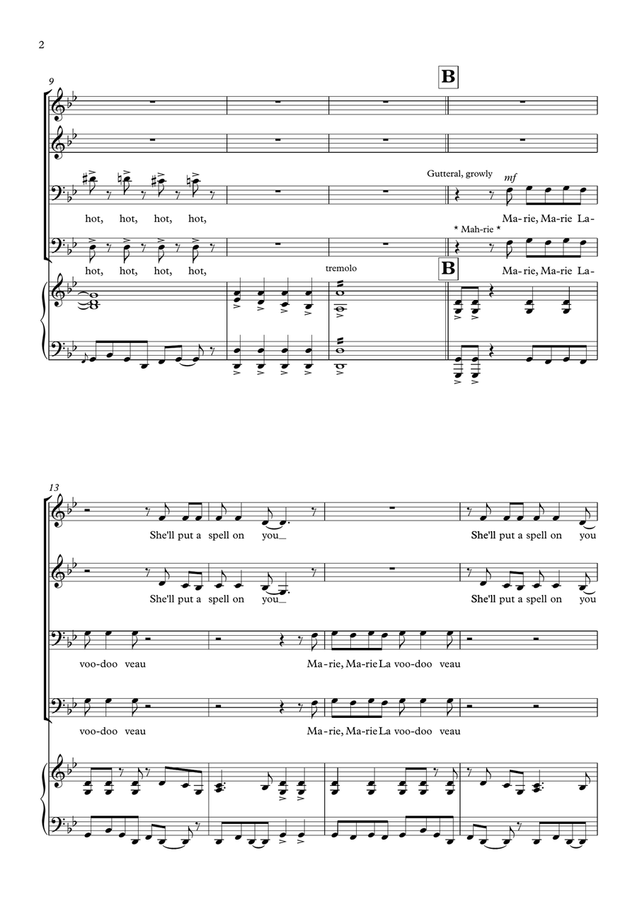 The Witch Queen Of New Orleans 4-Part scores gallery preview page 2