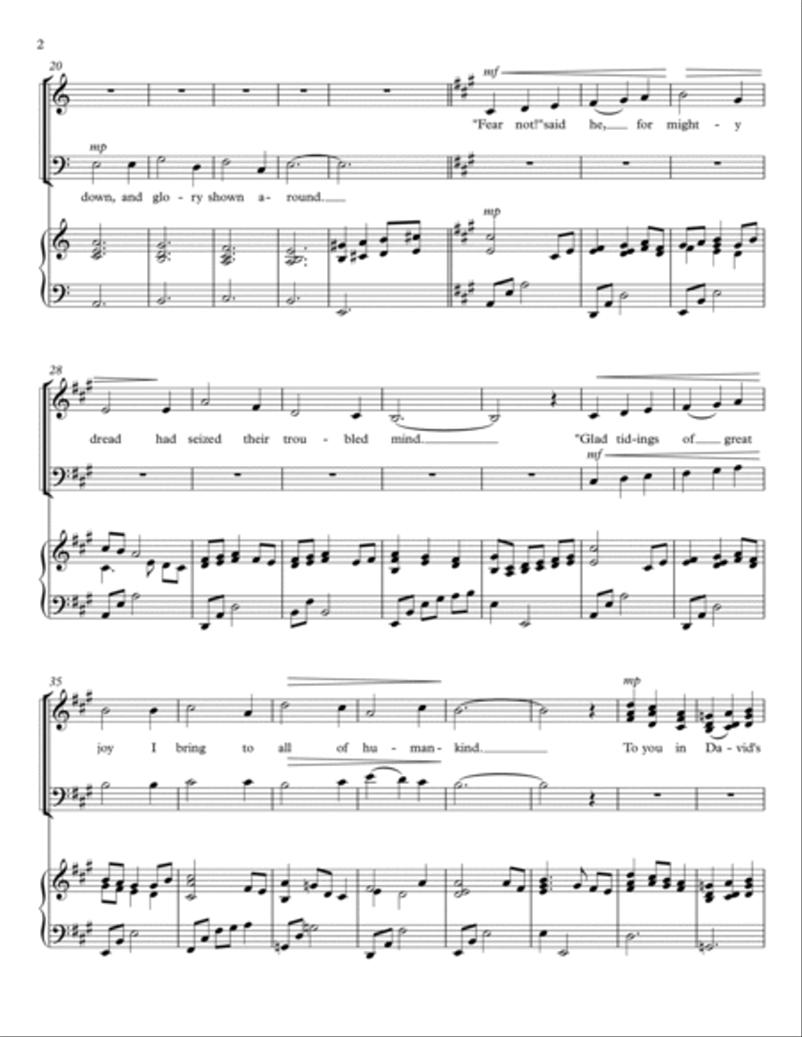 While Shepherds Watched (Choral Octavo) Choir scores gallery preview page 2