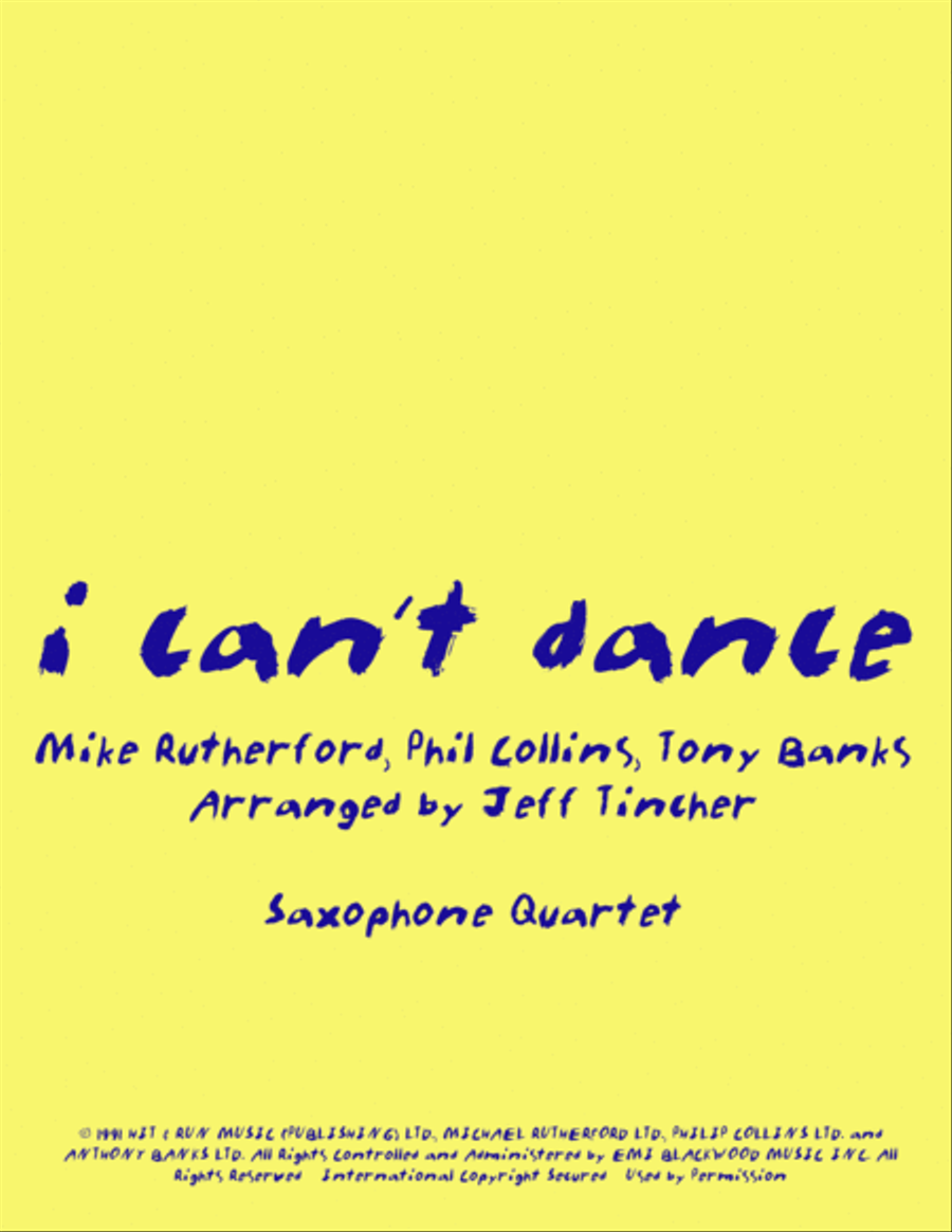 I Can't Dance Woodwind Quartet scores gallery preview page 1