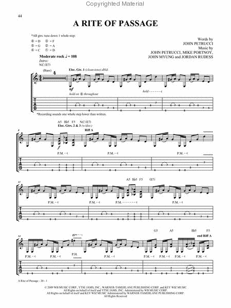 Dream Theater – Black Clouds & Silver Linings by Dream Theater Electric Guitar - Sheet Music