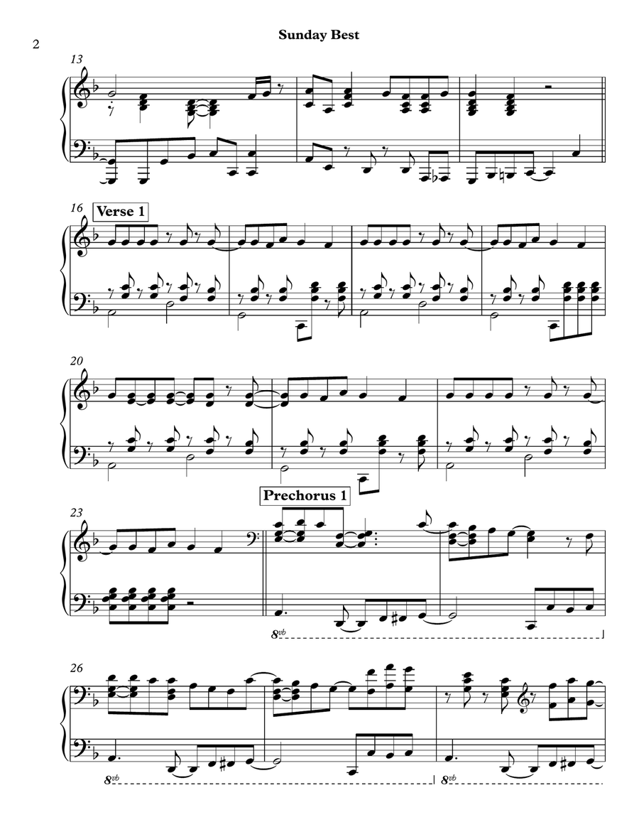 Sunday Best Piano Solo scores gallery preview page 2