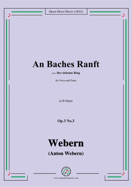 Webern-An Baches Ranft,Op.3 No.3,in B Major image number null