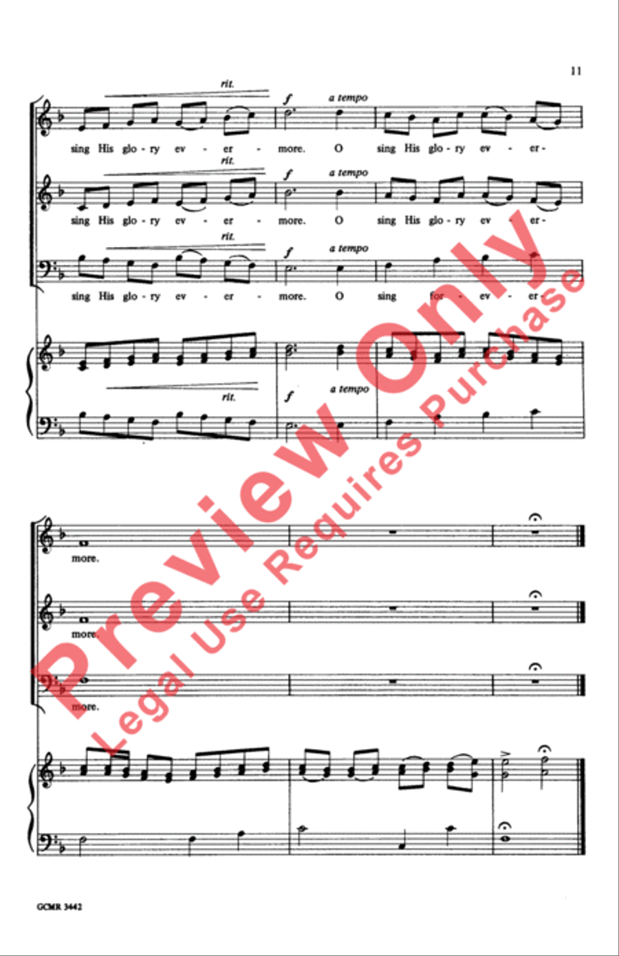 My Soul Longs for You, O God 3-Part scores gallery preview page 11
