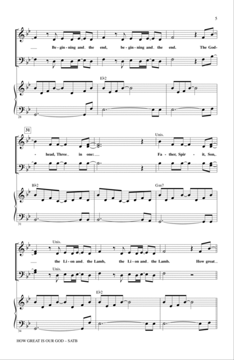 How Great Is Our God (arr. Keith Christopher) 4-Part scores gallery preview page 4